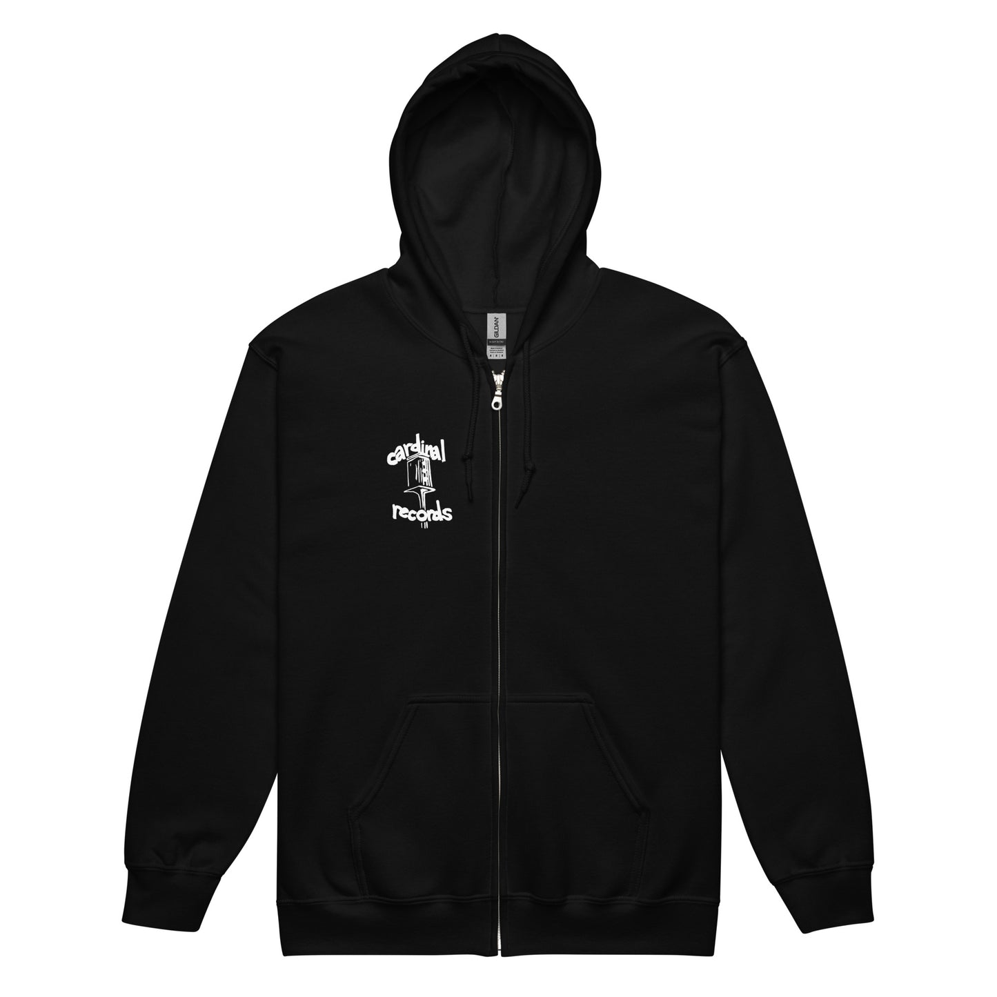 Cardinal Records - Unisex heavy blend zip hoodie in Black, Blue & Heather Grey