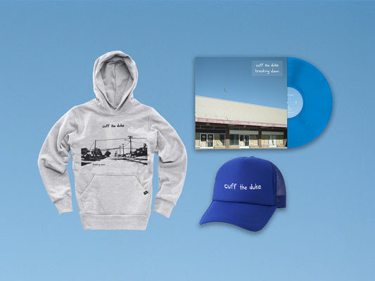Pre-order: Limited Edition Hoodie designed by Frere Du Nord + Signed Sky Blue Breaking Dawn Vinyl + Trucker Hat
